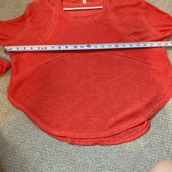 Free People Zenith Tee Red Orange Size Small - Picture 6 of 7